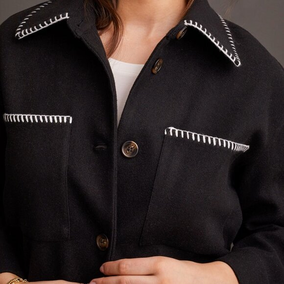 Tribal Brushed Pea Jacket - Picture 2 of 4